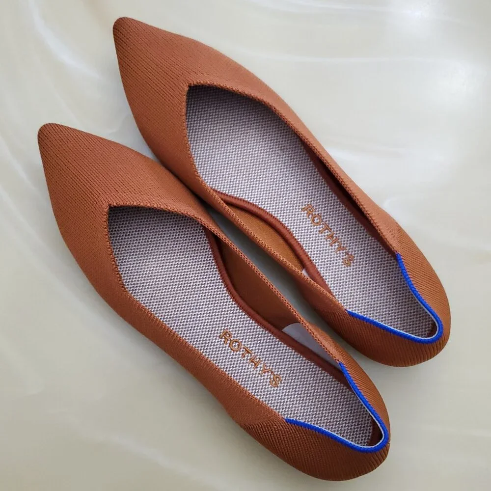 Rothy’s The Point Slip On Women's Flats in Brandy Size 11